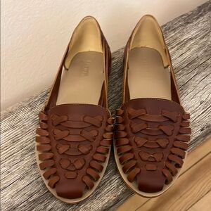 Nisolo Brown leather woven Sandals